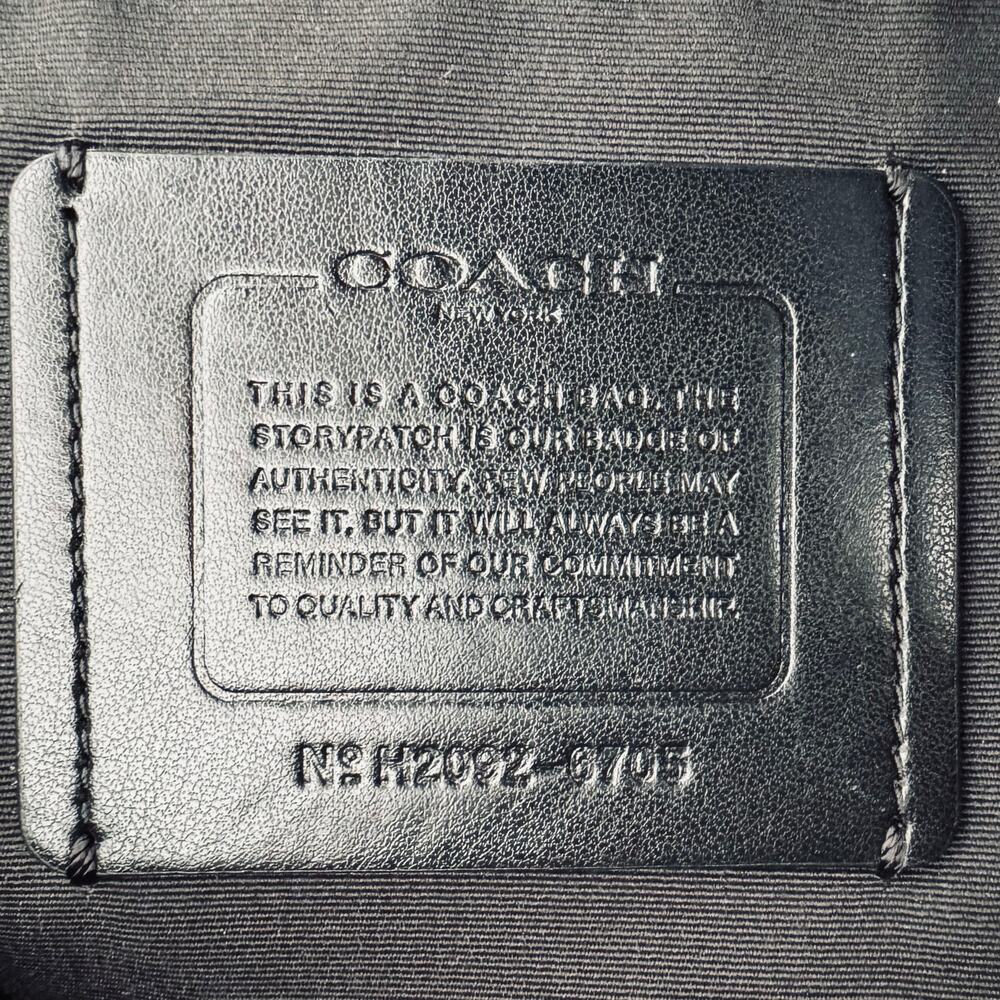 Coach Rider Briefcase Leather Nylon Business Travel Laptop Bag Black 6705 - Picture 14 of 16